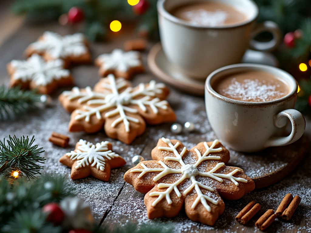 Sneeuwvlokjes Met Witte Chocolade en Kaneel