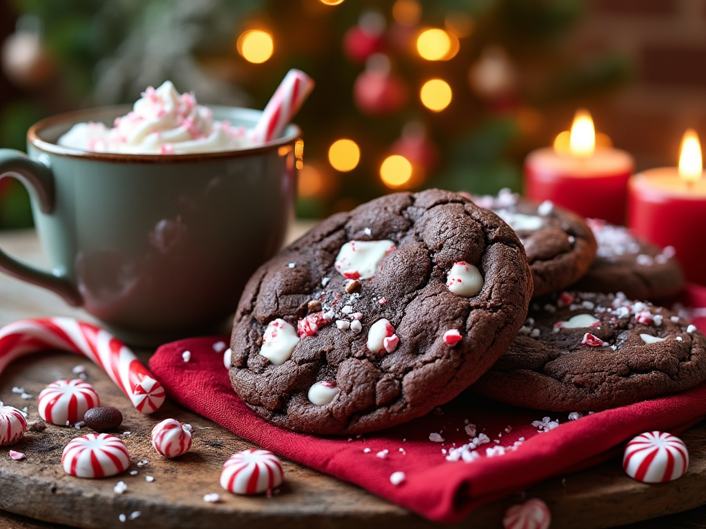 Peppermint Hot Chocolate Cookies
