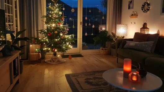 Versierde kerstboom in typische Nederlandse woonkamer